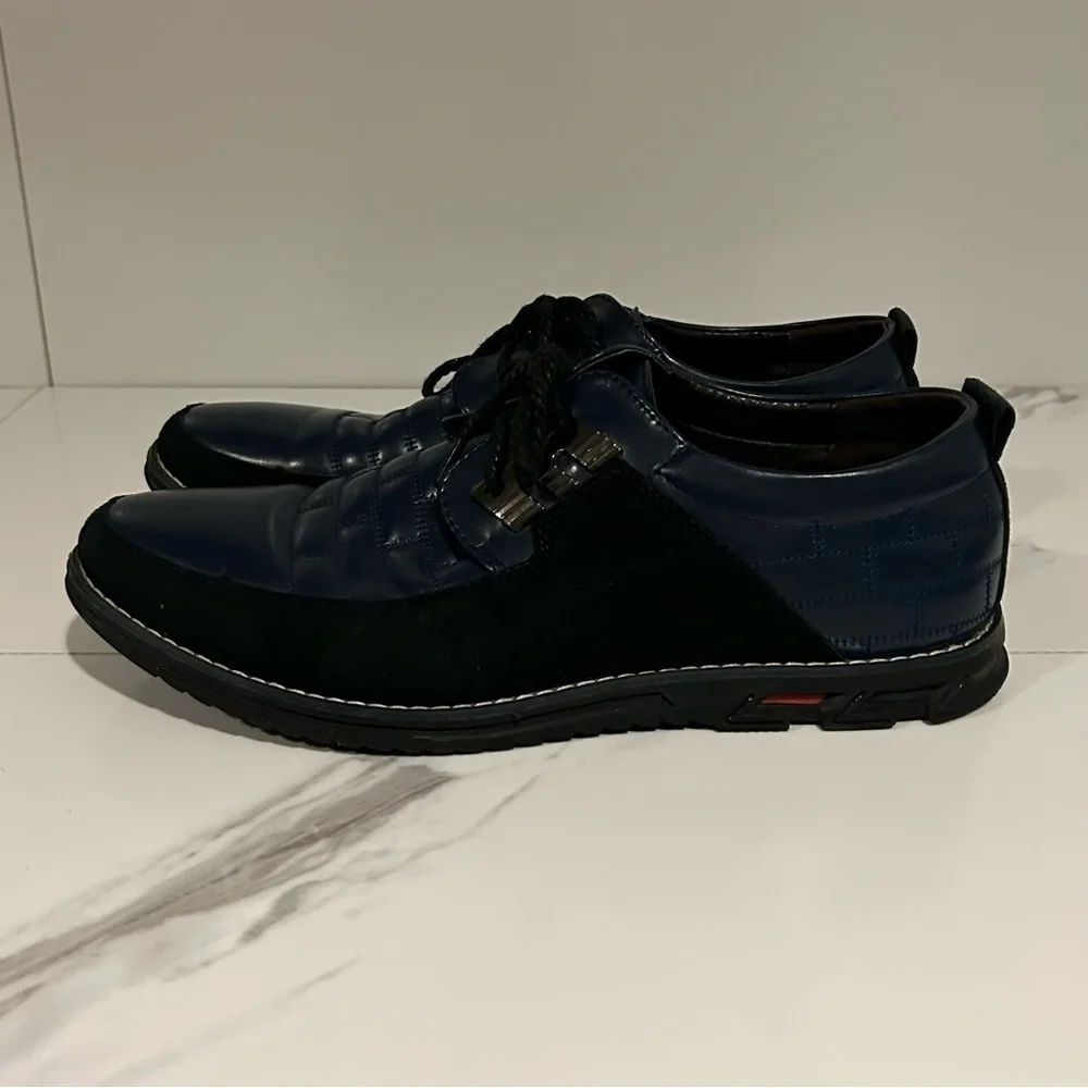 Gatsby Genuine Leather Orthopaedic Blue Oxfords Size 11.5 (45)